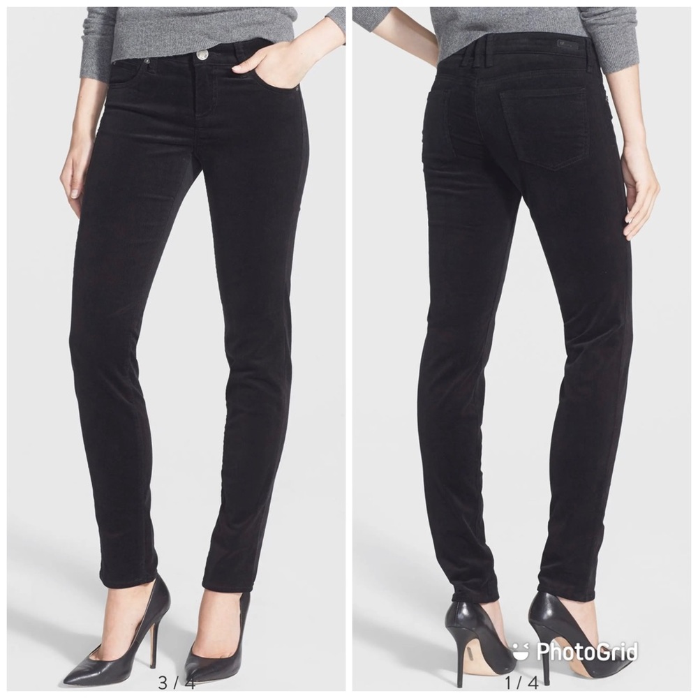 NWT Kut From The Kloth Diana Stretch Corduroy Skinny Pants Black Size 10 Petite